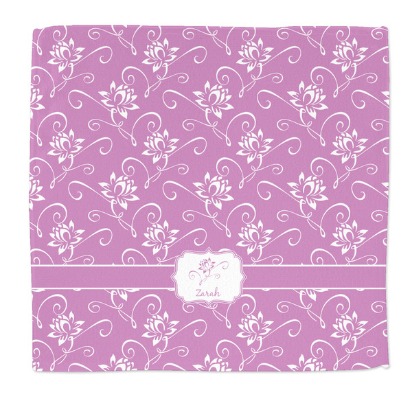 Custom Lotus Flowers Microfiber Dish Rag (Personalized)