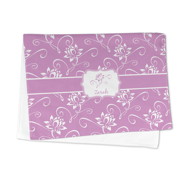 Lotus Flowers Microfiber Dish Towel - FOLDED HALF