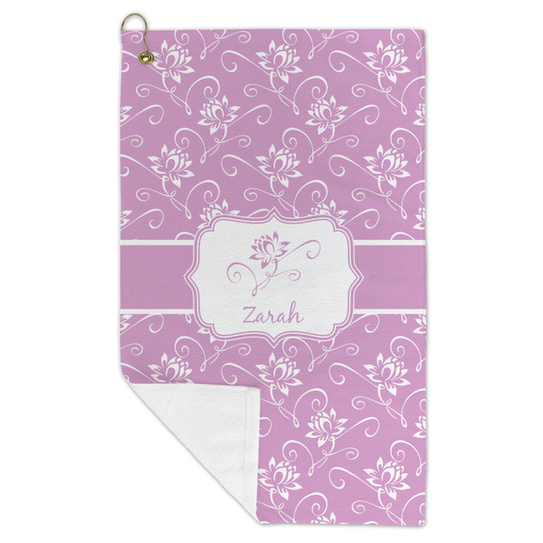 Lotus Flowers Microfiber Golf Towels - FOLD