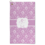Lotus Flowers Microfiber Golf Towel (Personalized)
