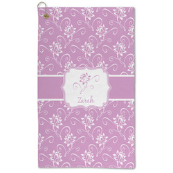 Lotus Flowers Microfiber Golf Towel (Personalized)