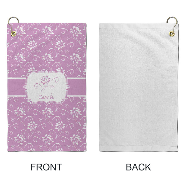 Lotus Flowers Microfiber Golf Towels - Small - APPROVAL
