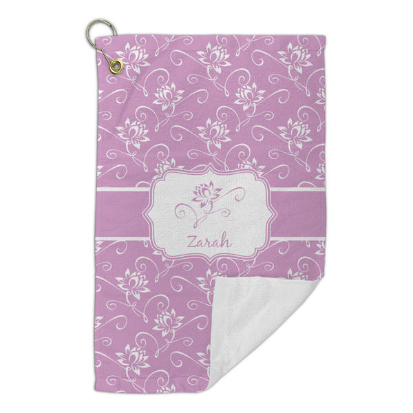 Lotus Flowers Microfiber Golf Towels Small - FRONT FOLDED