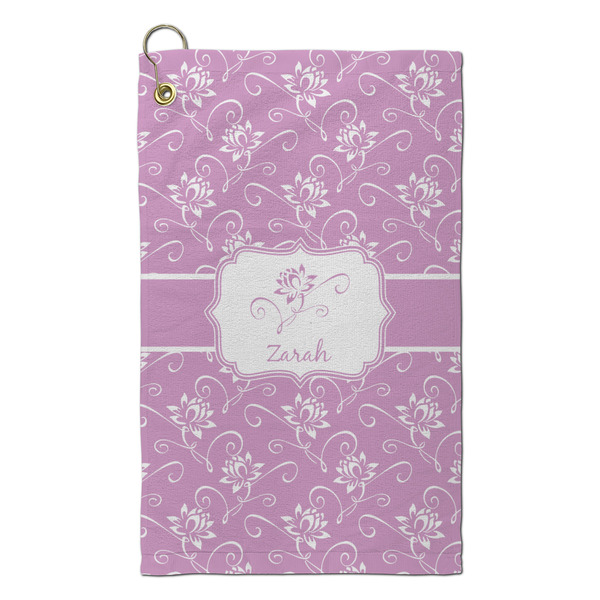 Custom Lotus Flowers Microfiber Golf Towel - Small (Personalized)
