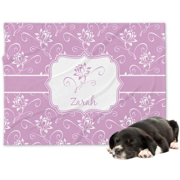 Custom Lotus Flowers Dog Blanket - Regular (Personalized)