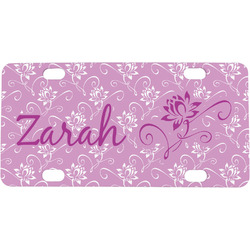 Lotus Flowers Mini/Bicycle License Plate (Personalized)