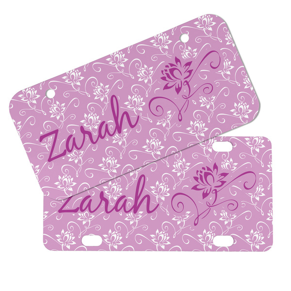 Lotus Flowers Mini License Plates - MAIN (4 and 2 Holes)