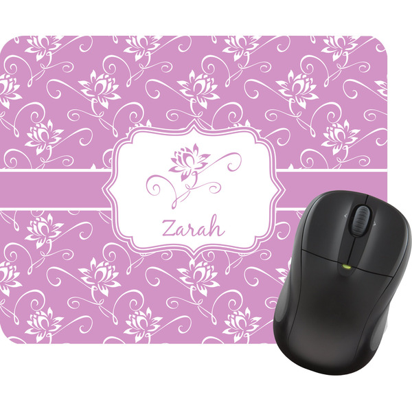Custom Lotus Flowers Rectangular Mouse Pad (Personalized)