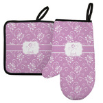 Lotus Flowers Left Oven Mitt & Pot Holder Set w/ Name or Text