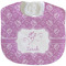 Lotus Flowers Velour Baby Bib w/ Name or Text
