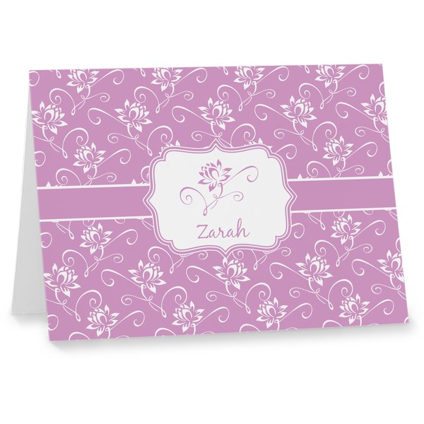 Custom Lotus Flowers Note cards (Personalized)
