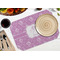Lotus Flowers Octagon Placemat - Single front (LIFESTYLE) Flatlay