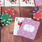 Lotus Flowers On Table with Poker Chips