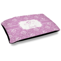 Lotus Flowers Dog Bed w/ Name or Text