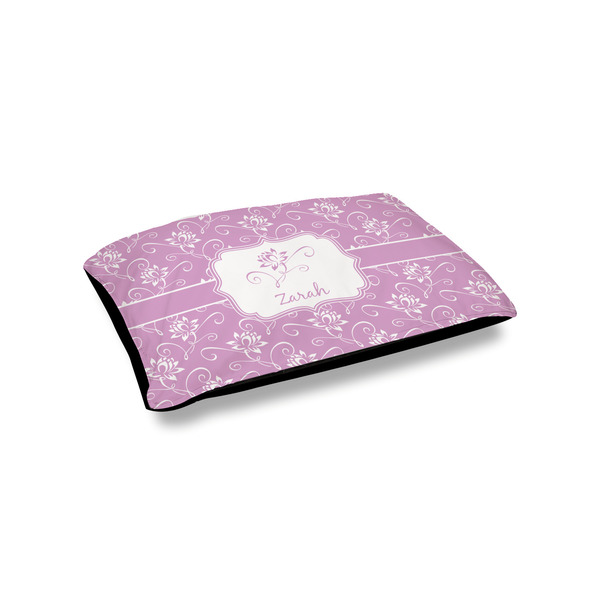 Custom Lotus Flowers Outdoor Dog Bed - Small (Personalized)