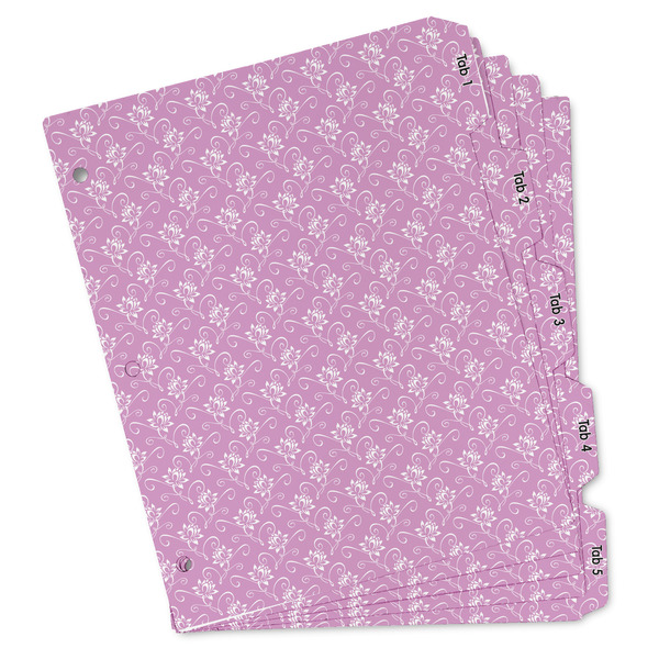 Custom Lotus Flowers Binder Tab Divider Set (Personalized)