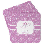 Lotus Flowers Paper Coasters w/ Name or Text