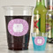 Lotus Flowers Party Cups - 16oz - In Context