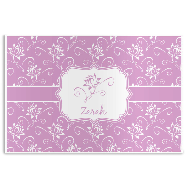 Custom Lotus Flowers Disposable Paper Placemats (Personalized)