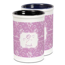 Lotus Flowers Ceramic Pencil Holder - Large