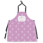 Lotus Flowers Apron Without Pockets w/ Name or Text