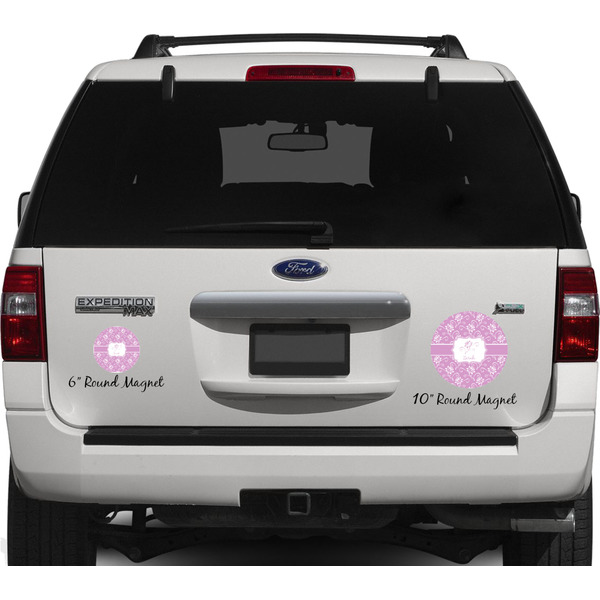Lotus Flowers Personalized Car Magnets on Ford Explorer