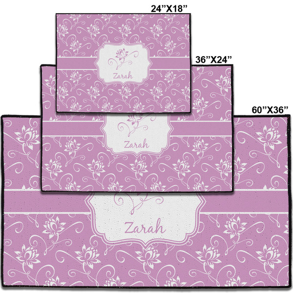 Lotus Flowers Personalized Door Mat - Group Parent IMF