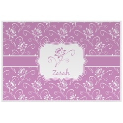 Lotus Flowers Laminated Placemat w/ Name or Text