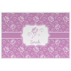 Lotus Flowers Laminated Placemat w/ Name or Text