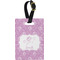 Lotus Flowers Plastic Luggage Tag - Rectangular w/ Name or Text