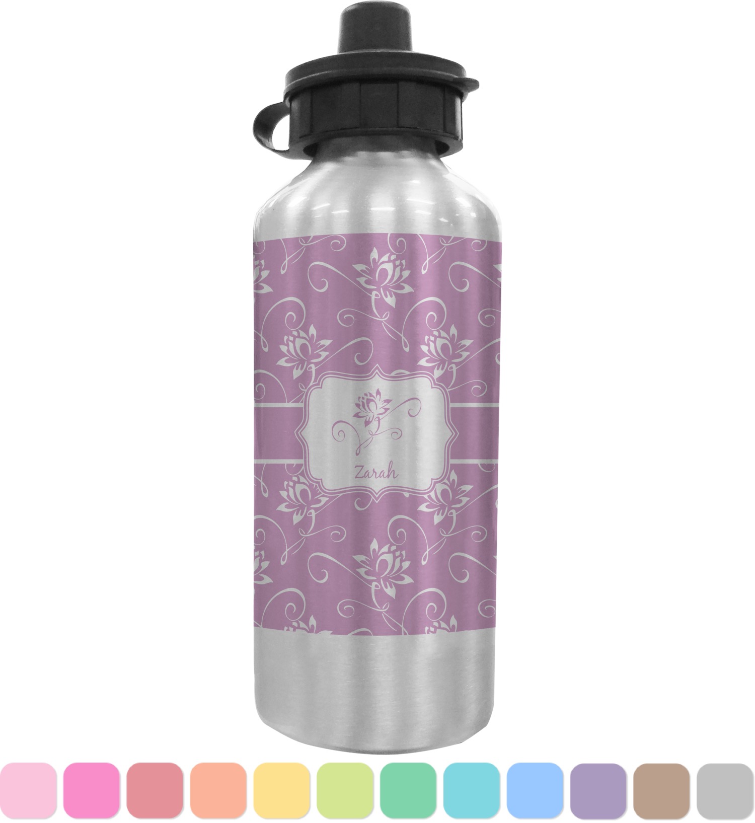Lotus Flowers Water Bottle (Personalized) YouCustomizeIt