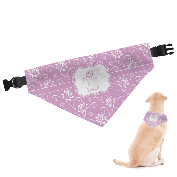 Custom Lotus Flowers Dog Bandana (Personalized)