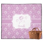 Lotus Flowers Outdoor Picnic Blanket (Personalized)