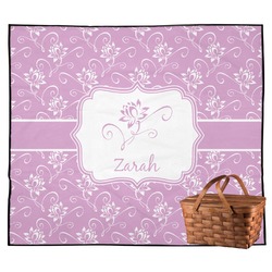 Lotus Flowers Outdoor Picnic Blanket (Personalized)