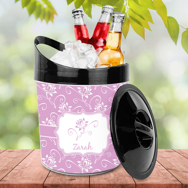 Lotus Flowers Plastic Ice Bucket - LIFESTYLE