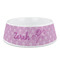 Lotus Flowers Plastic Dog Bowl - Medium (Personalized)