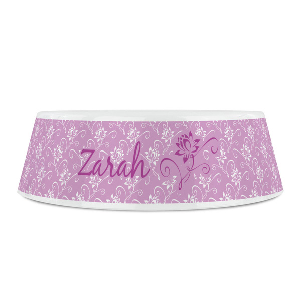 Lotus Flowers Plastic Pet Bowls - Small - FRONT