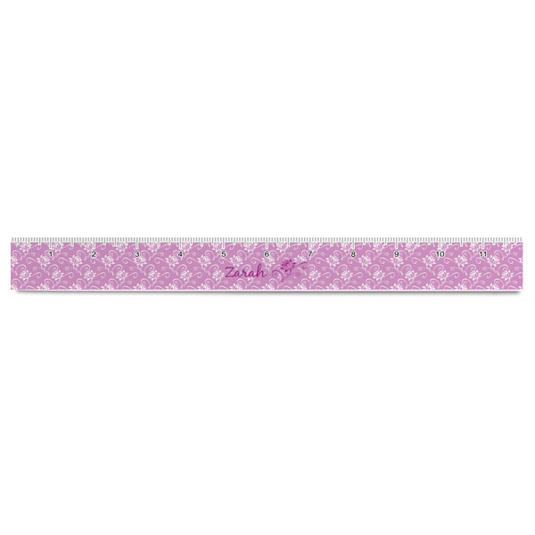 Lotus Flowers Plastic Ruler - 12" - FRONT