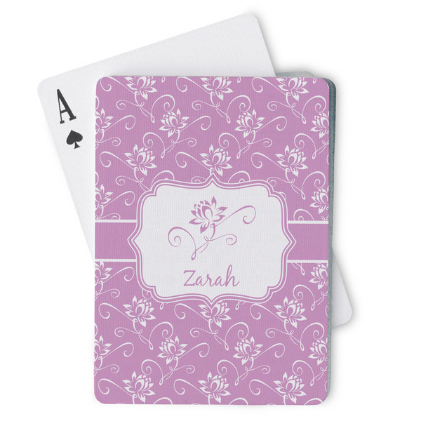 Custom Lotus Flowers Playing Cards (Personalized)