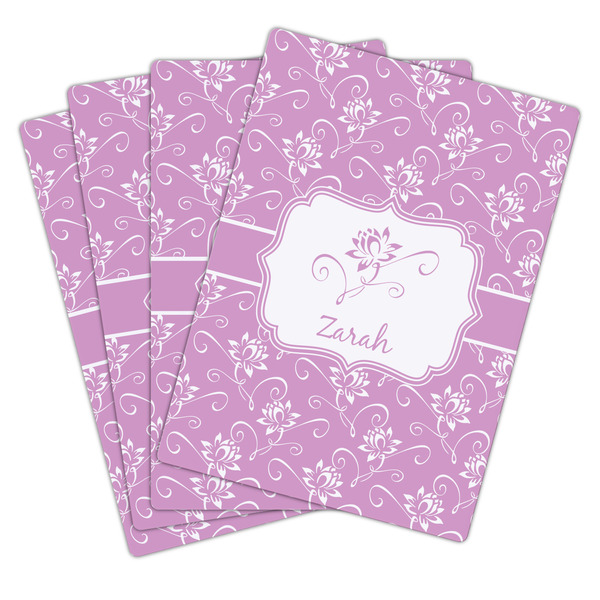Lotus Flowers Playing Cards - Hand Back View