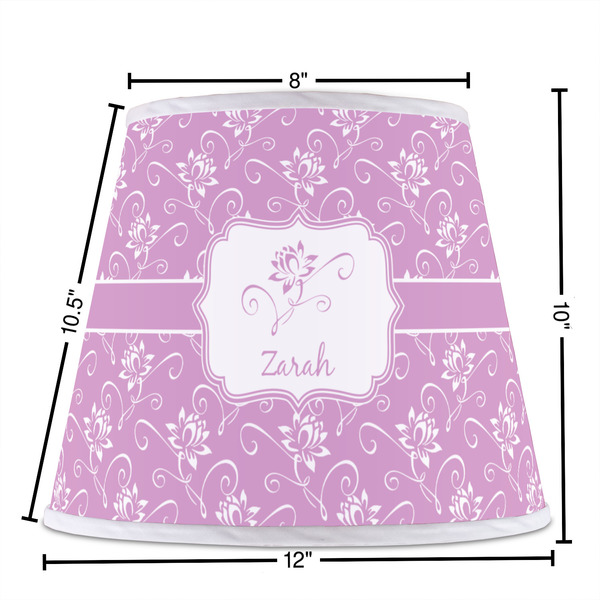 Lotus Flowers Poly Film Empire Lampshade - Dimensions