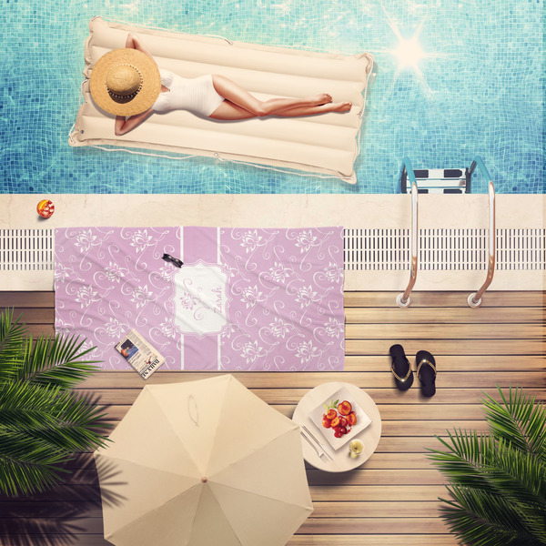 Lotus Flowers Pool Towel Lifestyle