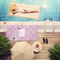 Lotus Flowers Pool Towel Lifestyle