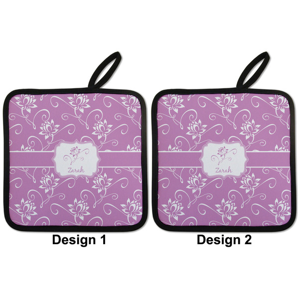 Lotus Flowers Pot Holders - Set of 2 APPROVAL