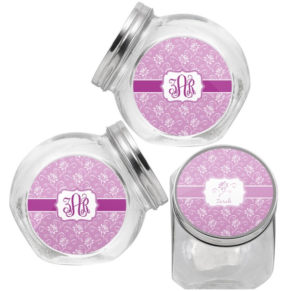 Lotus Flowers Puppy Treat Jar - Top Left Right