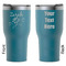 Lotus Flowers RTIC Tumbler - Dark Teal - Double Sided - Front & Back