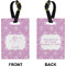 Lotus Flowers Rectangle Luggage Tag (Front + Back)