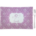 Lotus Flowers Rectangular Glass Appetizer / Dessert Plate - Single or Set (Personalized)