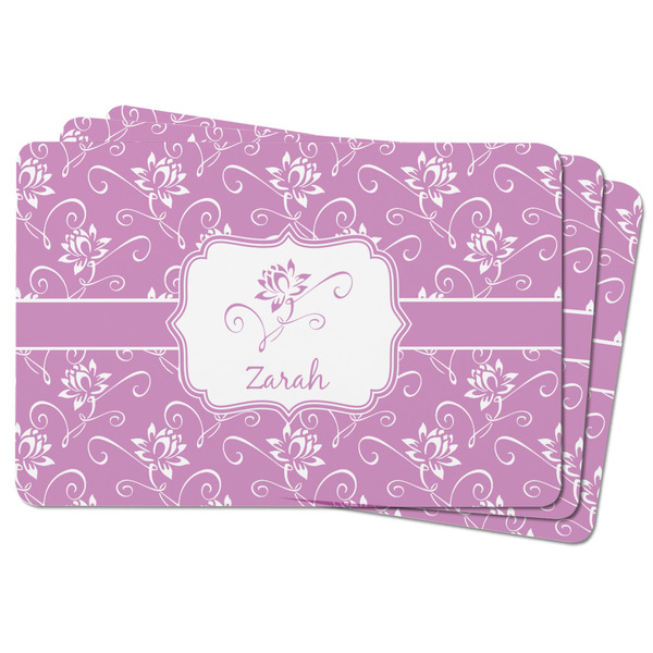 Lotus Flowers Rectangular Fridge Magnet - THREE