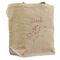 Lotus Flowers Reusable Cotton Grocery Bag - Front View